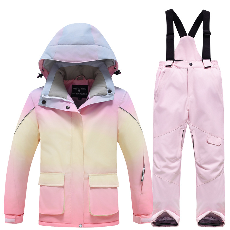 Outdoor Sport Waterproof Pants - Winter Hooded Jacket Pants Girls Snow