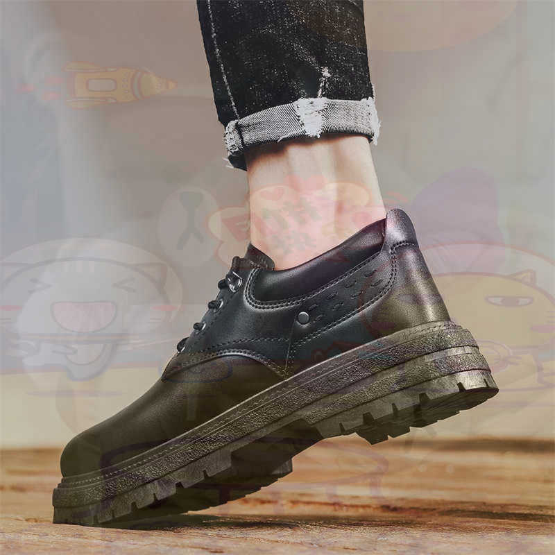 Outdoor Sport An - Dark Natural Leather Fashion Trainers Tennis