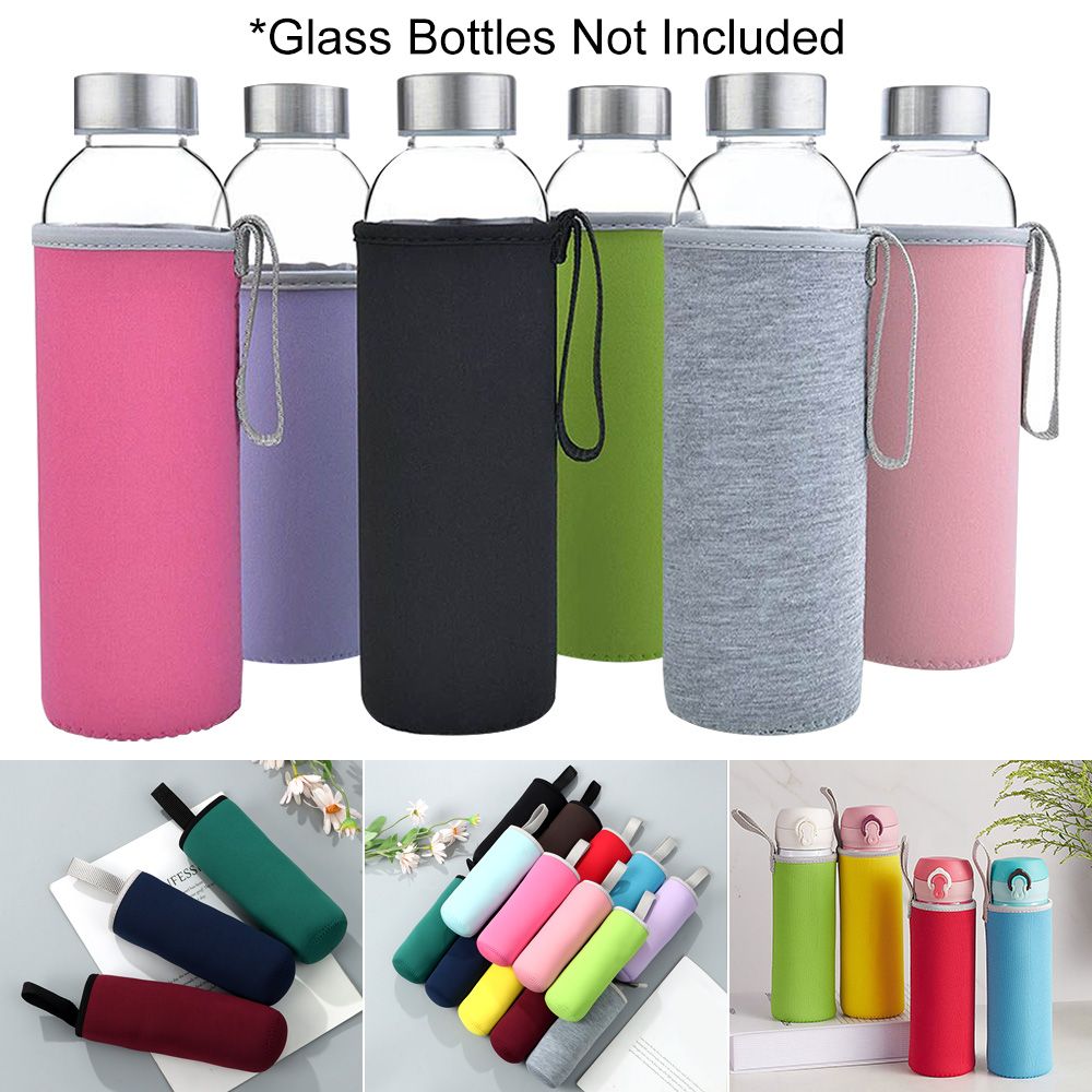 Outdoor Sport Glass Water Bottle - Outdoor Sport Pouch Portable Glass Bottle
