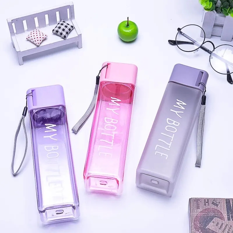 450ml,1 Pcs Clear Square Drink - đánh giá và giá Outdoor Sport Glass Water Bottle