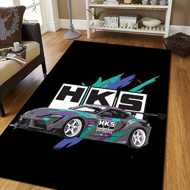 3D Racing H-HKS Print Area Rug - đánh giá và giá Outdoor Sport Flooring