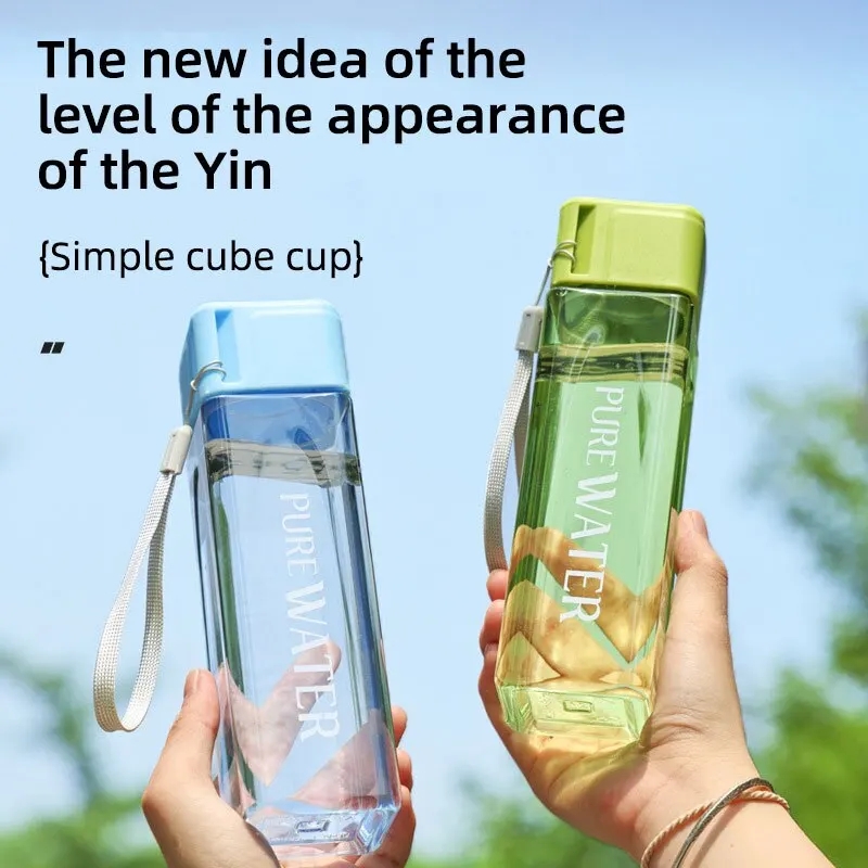450ml,1pcs Clear Square Drinki - đánh giá và giá Outdoor Sport Glass Water Bottle